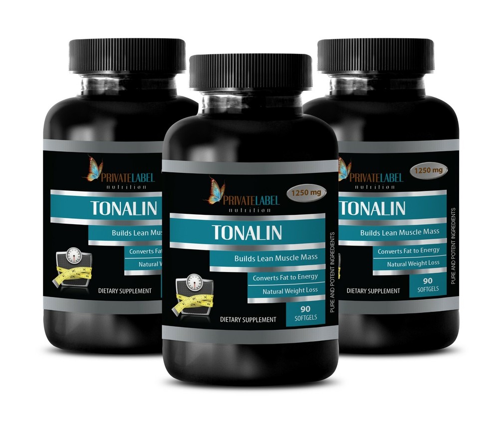 energy supplements for men - TONALIN 1250mg - conjugated linoleic CLA - 3 Bottle