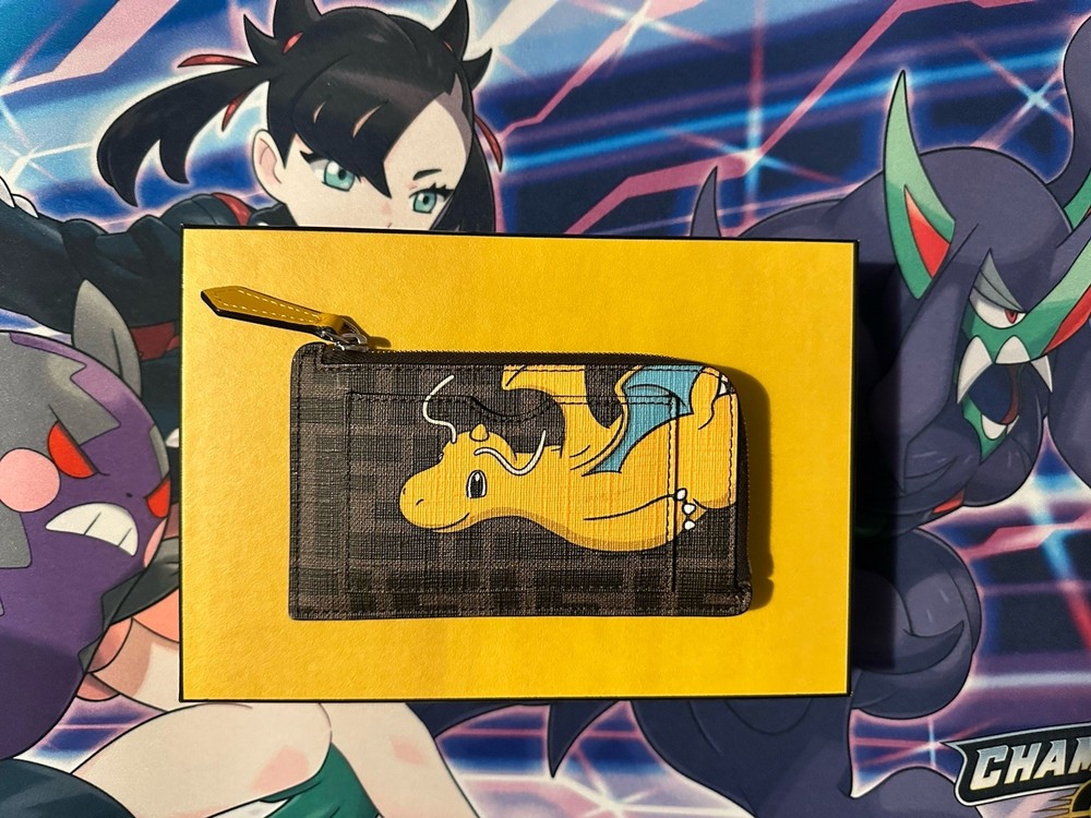 Fendi x FRGMT x Pokemon FF Fabric Card Holder Card Case Dragonite