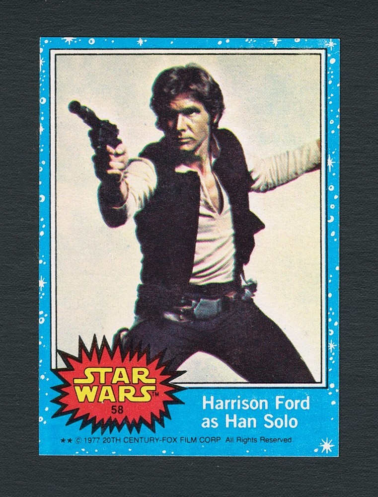 1977 Topps Star Wars #58 Harrison Ford as Han Solo - NM-MT Condition - CENTERED!