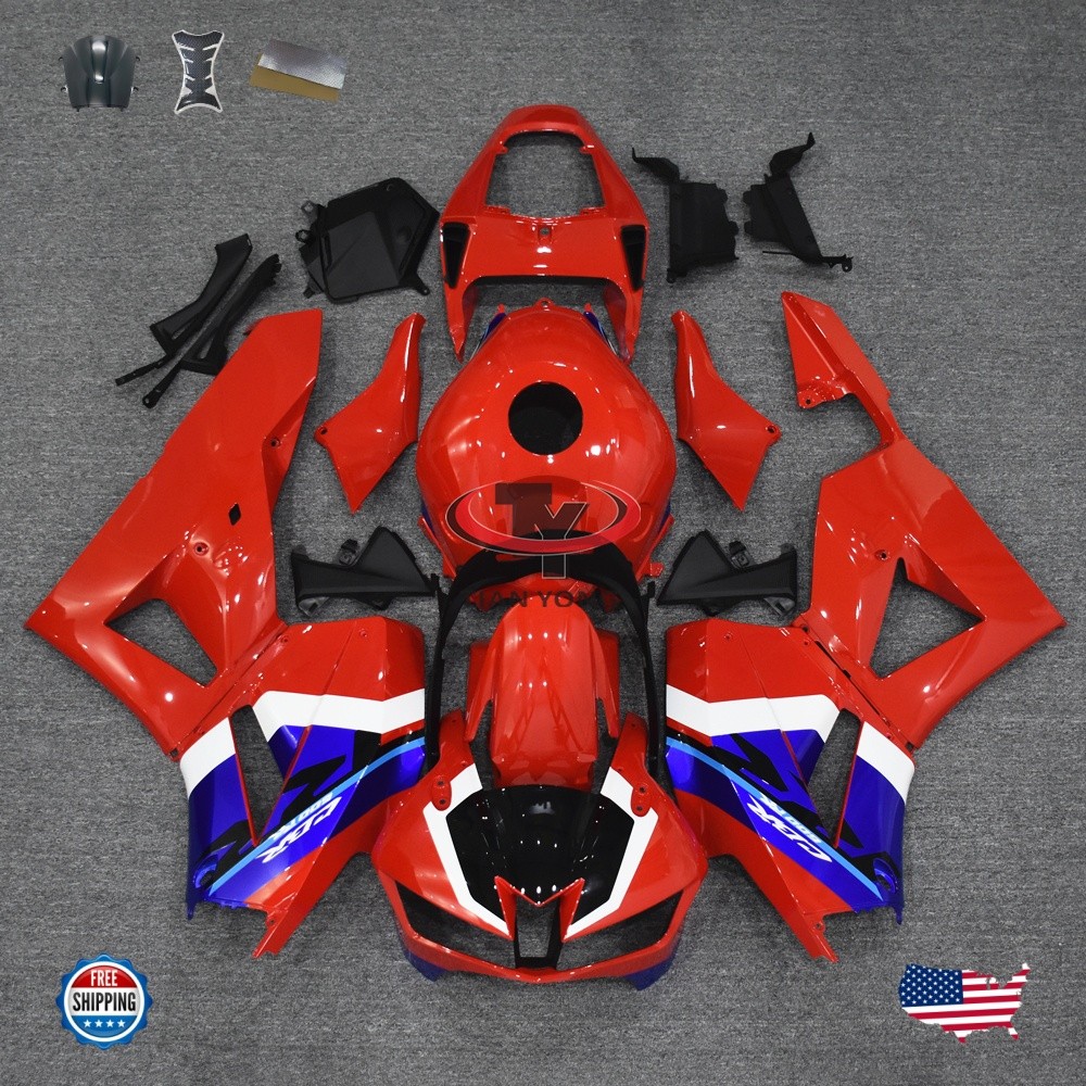 Red Blue Fairing Kit For Honda CBR600RR 2013-2020 Injection Fairings Bodywork US