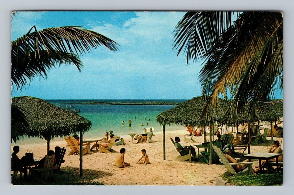 Bahamas- Nassau Paradise Beach Hog Island Standard Postal Old Vintage Postcard