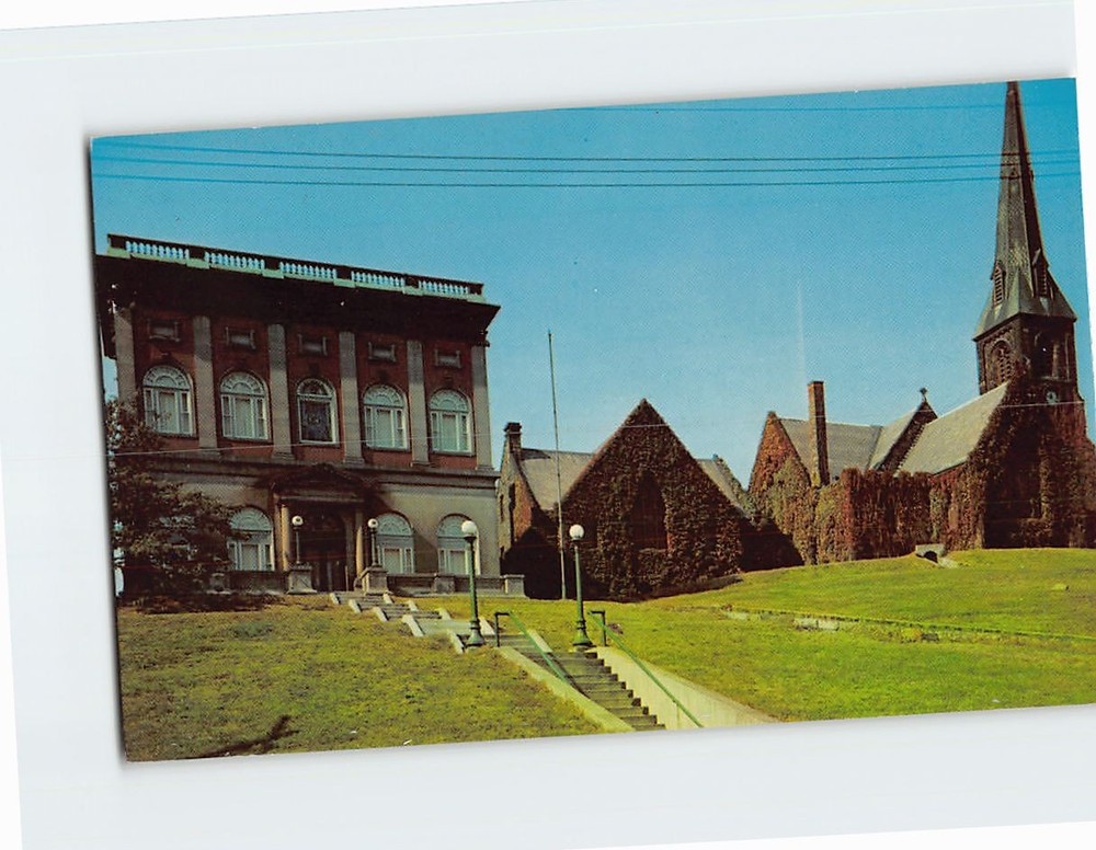 Postcard Masonic Temple and Emmanuel Episcopal Church Cumberland Maryland USA