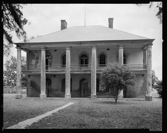 Photo:Sunset Louisiana 1938 Chretien Point Plantation Mansion Columns