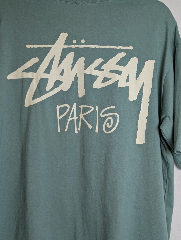 Stussy Paris Chapter Green Tee Mens Size XL
