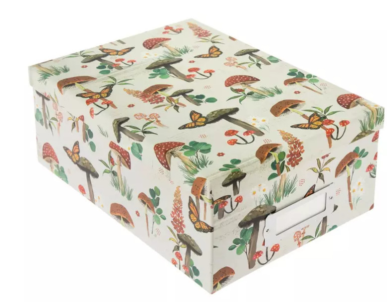 Mushroom Photo Storage Box - Acid-Free Craft Organizer-image