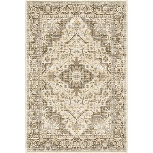 Area Rug 2x3 Washable Rug Door Mat Vintage Distressed Rug Doormat 2*3 Brown