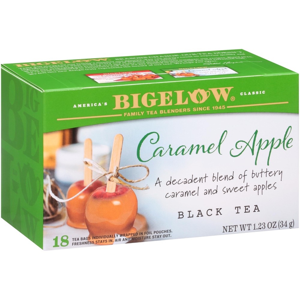 Caramel Apple Black Tea, Caffeinated, 18 Count (Pack of 6), 108 Total Tea Bags