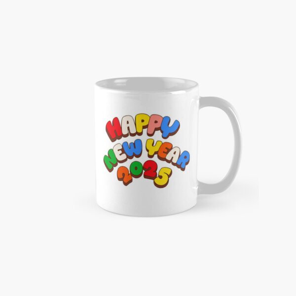 Happy New Year 2025 Sticker Mug – Perfect Family Gift