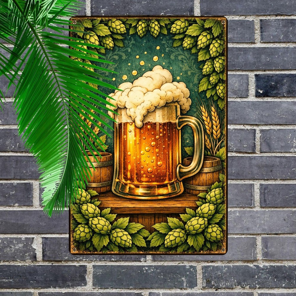 Retro Beer Metal Tin Sign Vintage Home Bar Pub Wall Decor