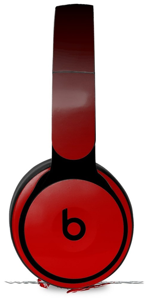 Skin for Beats Solo Pro Smooth Fades Red Black BEATS NOT INCLUDED
