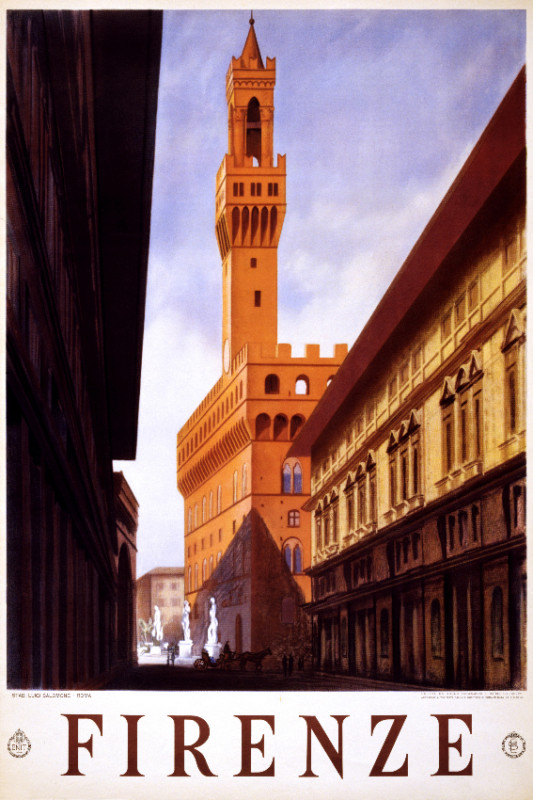 Vintage Travel POSTER.Home Interior Design.Firenza.Italy.Room art Decor.711