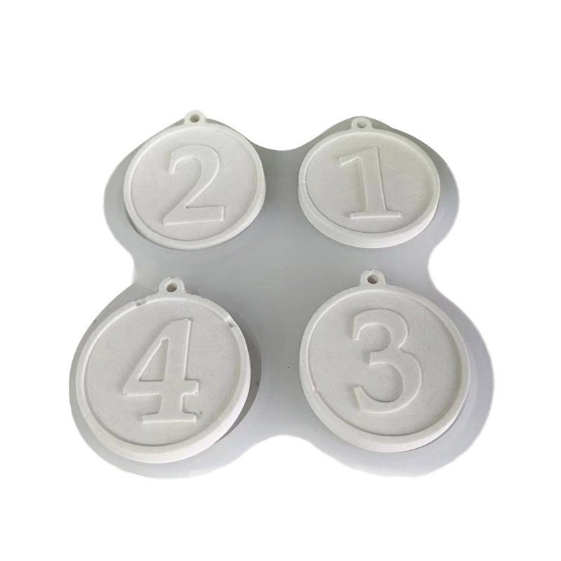 Round 1234 Silicone Number Mold for Resin Ornaments and Hanging Decor