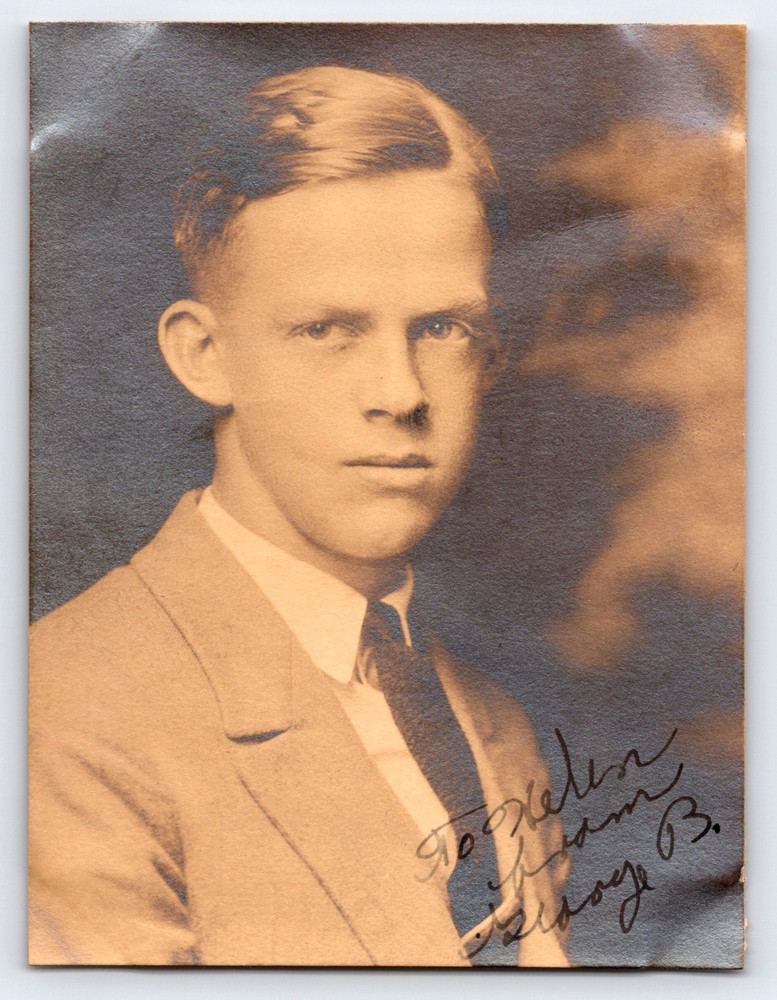 Vintage Picture Photo Portrait Antique Young Man Suit Coat Tie School Student