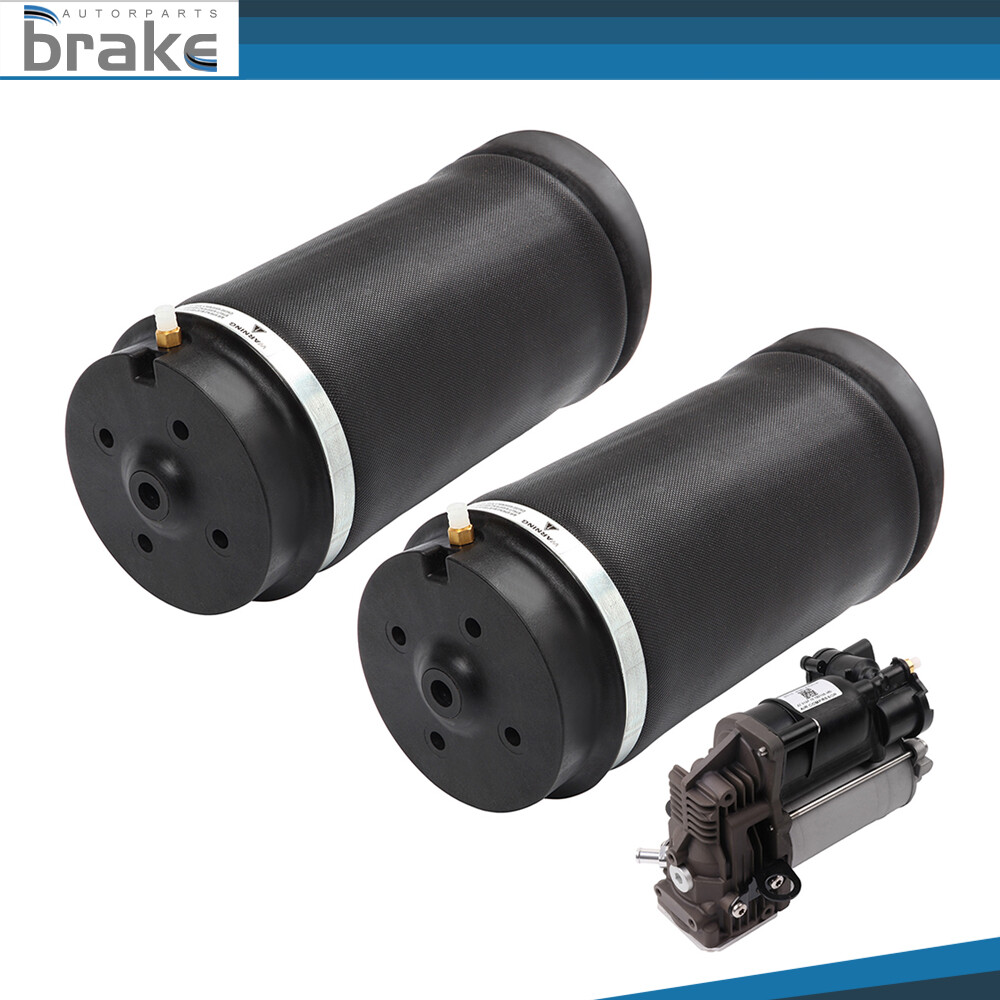 3x Rear Air Suspension Air Spring & Compressor For Mercedes R320 R350 R500 R63