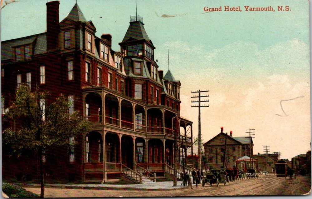Dr Jim Stamps Vintage Grand Hotel Postcard Yarmouth Nova Scotia Canada