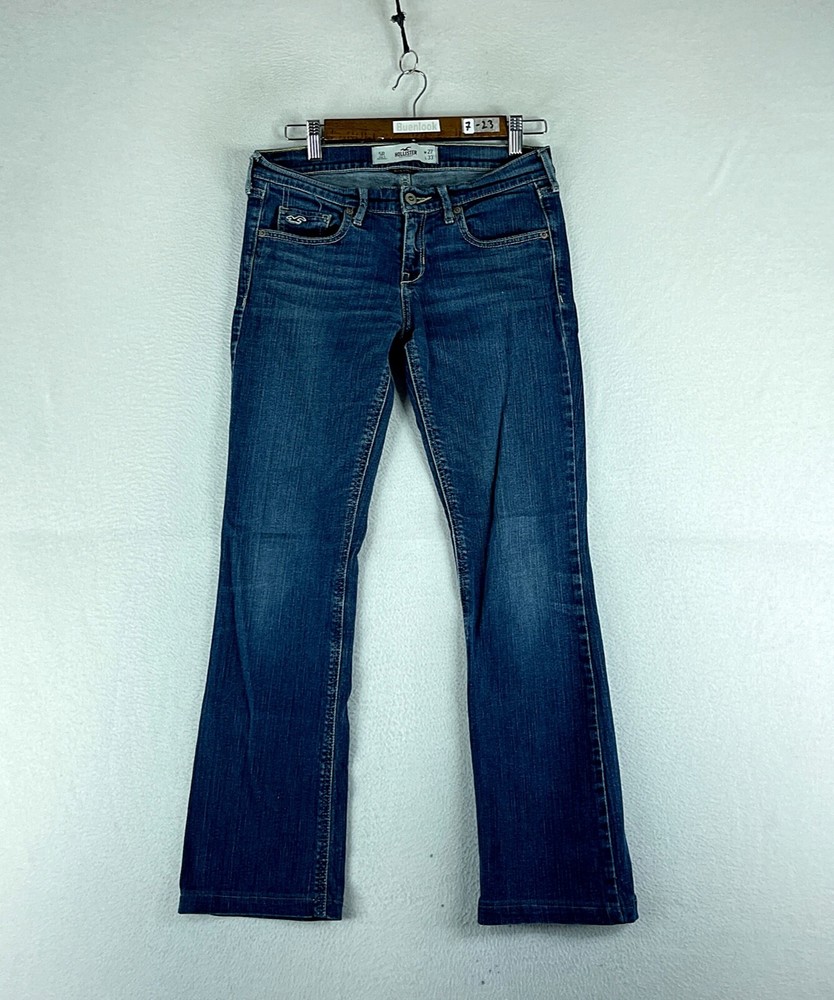 Hollister Womens Jeans Blue Tag Size 27x33 (29x29) Low Rise Bootcut Denim