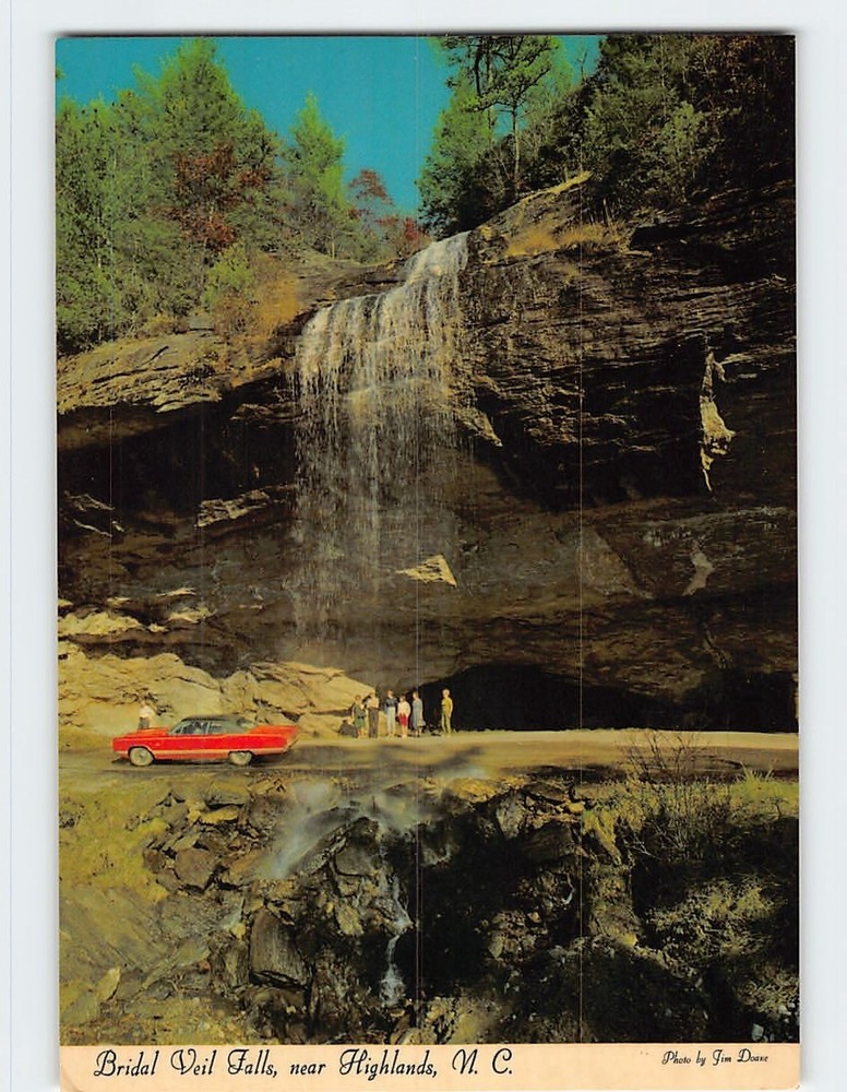 Postcard Bridal Veil Falls Near Highlands North Carolina USA