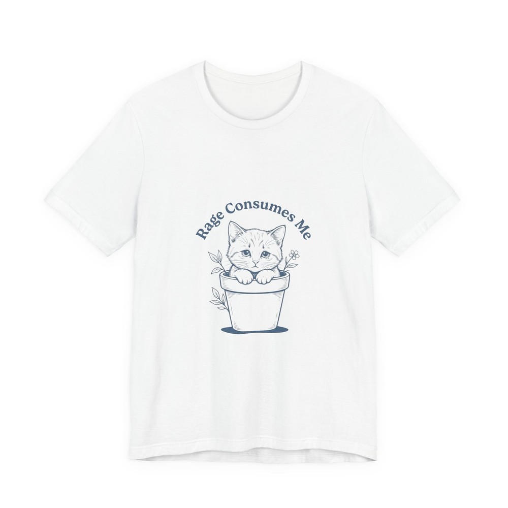 Rage Consumes Me Kitten Tee | Vintage Minimalist Cat Illustration
