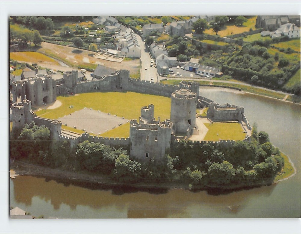 Postcard Aerial View of Pembroke Castle Wales