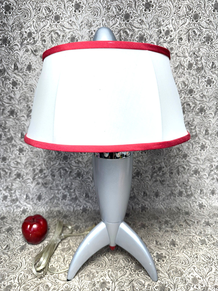 Rocket Ship Spaceship Lamp Light Atomic Space Mid Century MCM  22
