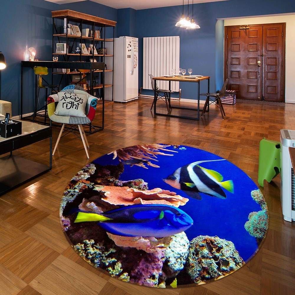 3D Sea Fish Coral NAO4011 Game Rug Mat Elegant Photo Carpet Mat Fay