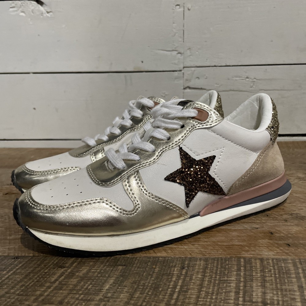 Vintage Havana Rock 1 Gold Stone Wash Low Sneakers Women’s Size 8.5 Glitter Gold