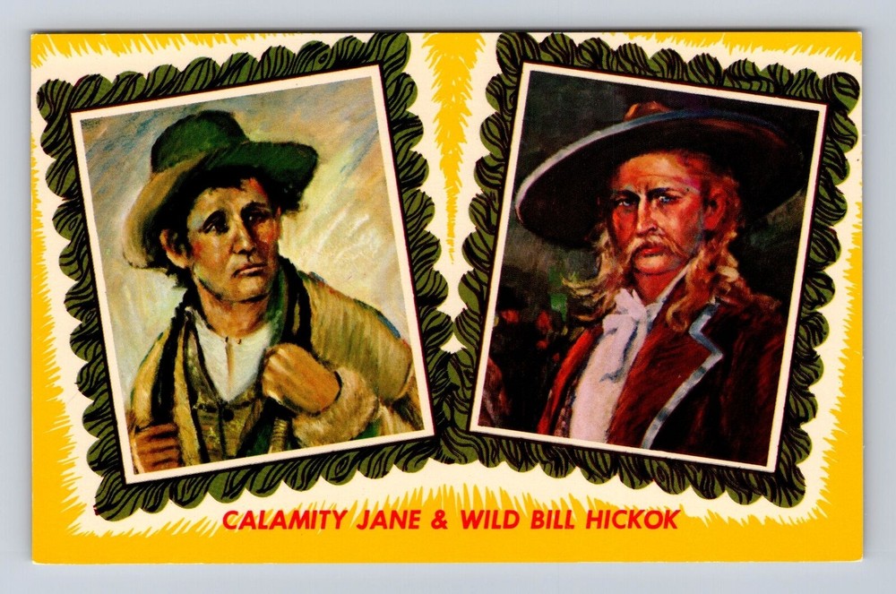 Calamity Jane, Wild Bill Hickok, Portrait, People, Antique, Vintage Postcard