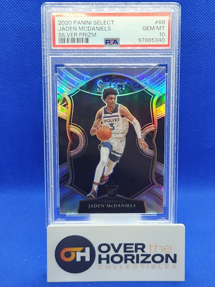 2020-21 Panini Select Jaden McDaniels #88 Silver Prizm Rookie RC PSA 10 Gem Mint