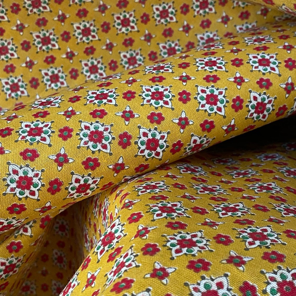 PER YARD Vintage Foulard Foulards Design French fabric material Provencal color