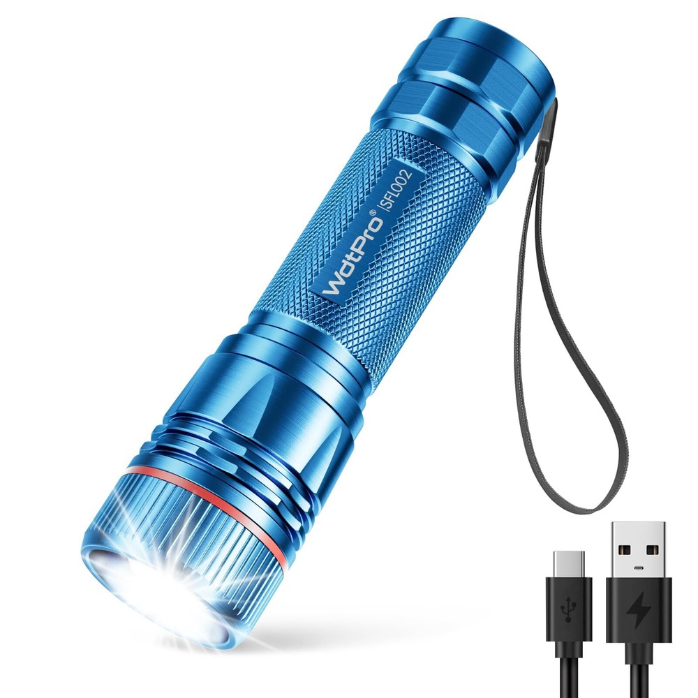 Rechargeable Flashlights High Lumens, 1 Pack Super Bright LED Small Tactical ...