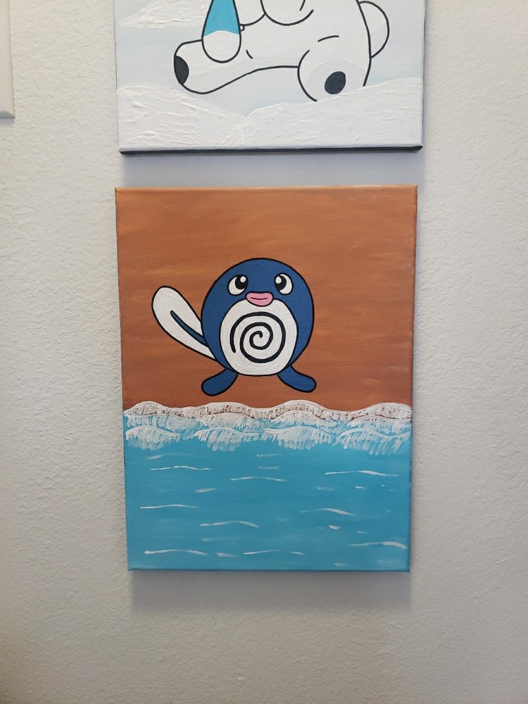 Pokemon Landscape Painting Polywag