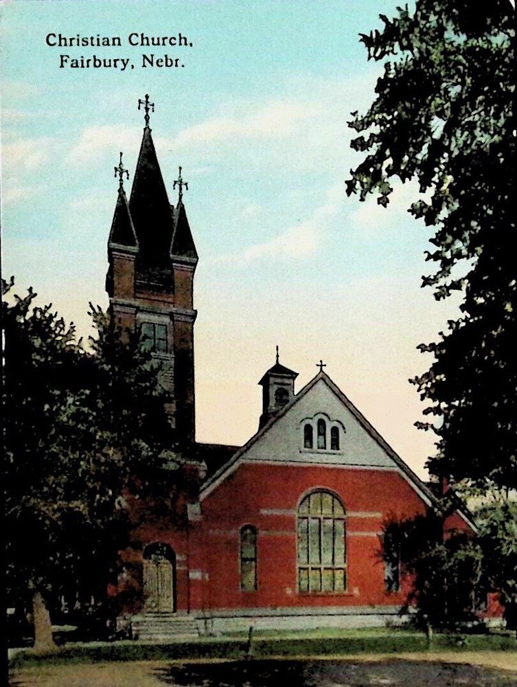 Christian Church, Fairbury, Nebraska NE - Vintage Postcard