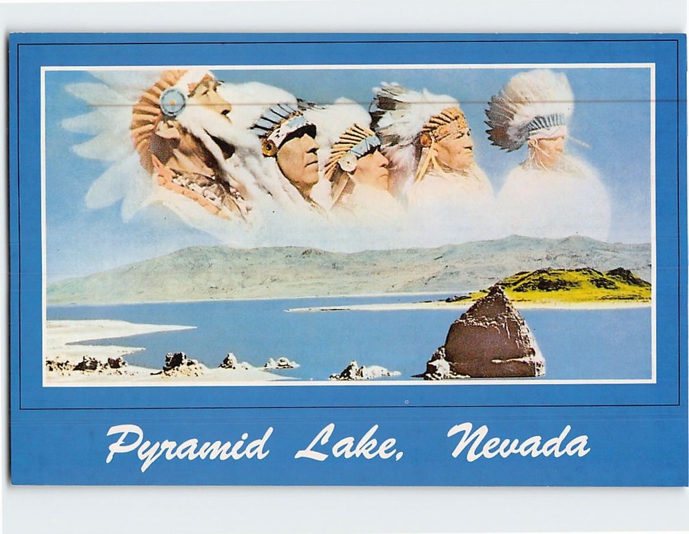 Postcard Pyramid Lake Nevada USA