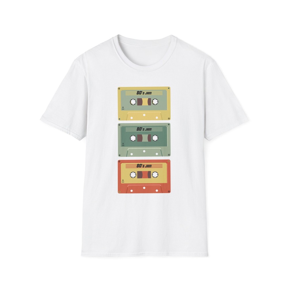 Retro Cassette Stack T-Shirt | Vintage Tape Graphic
