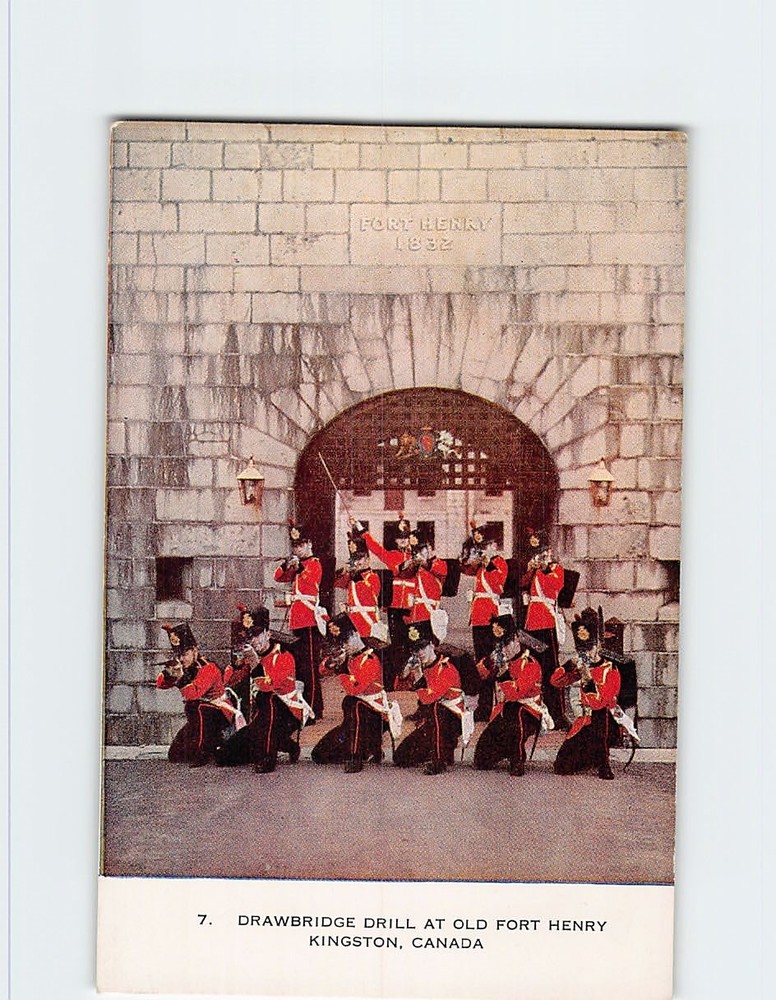 Postcard Drawbridge Drill At Old Fort Henry Kingston Canada