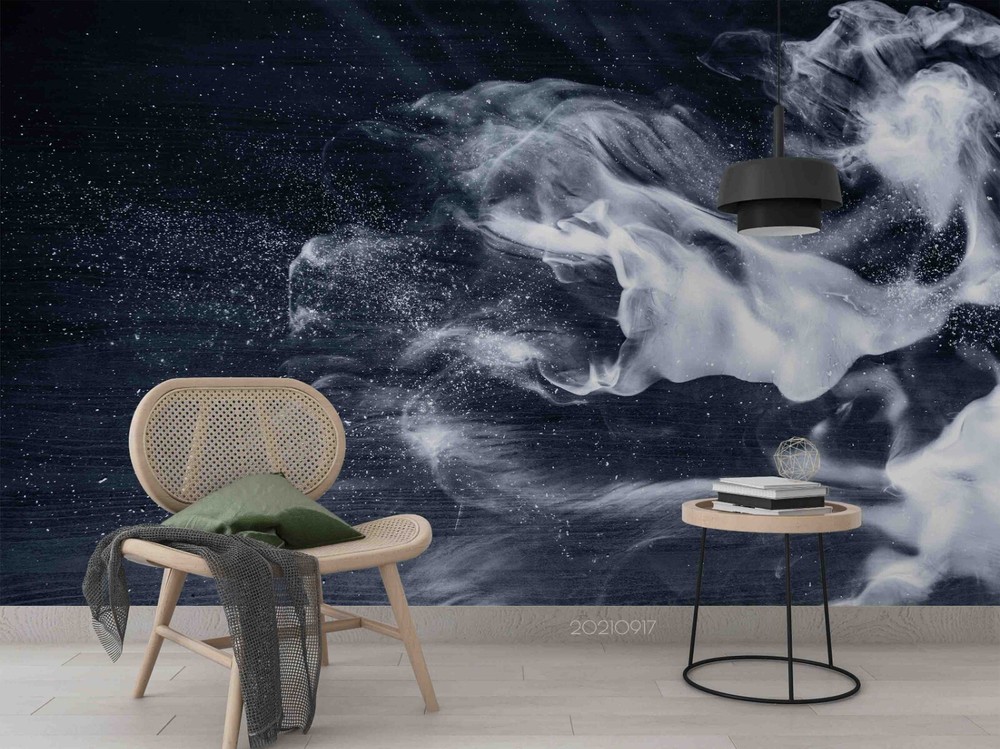 3D White Smoke Wall Murals Wallpaper Murals Wall Sticker