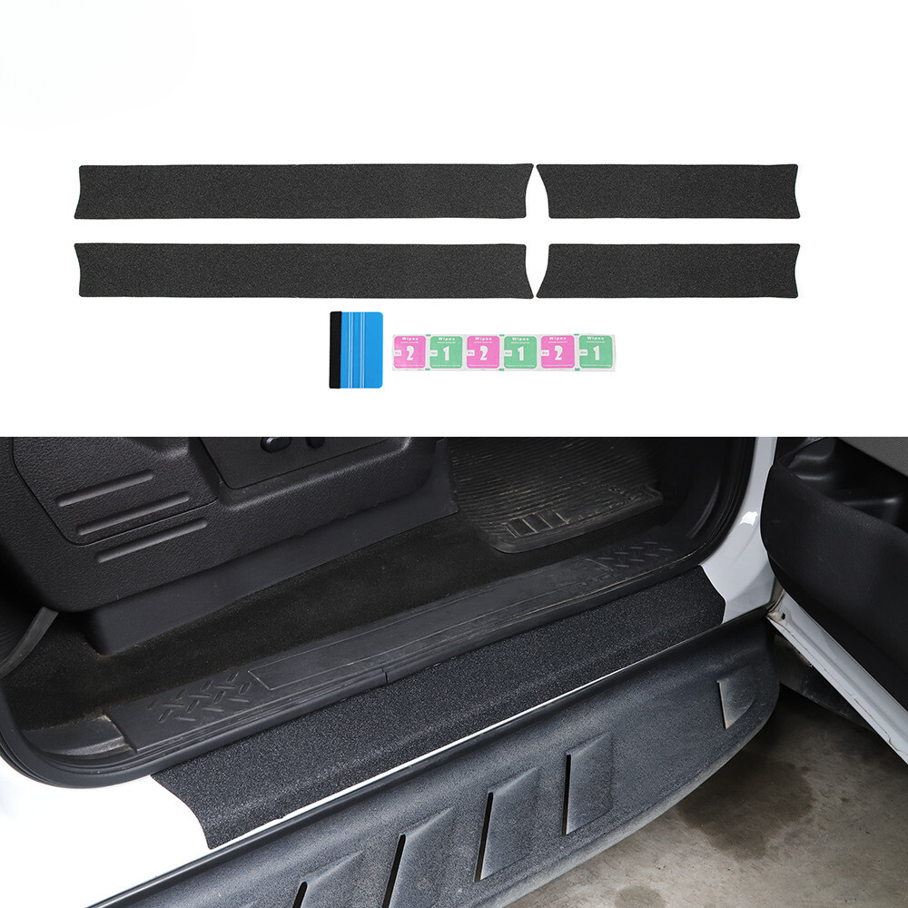 2009-14 Ford F150 Interior Door Sill Scuff Protector Cover Wrap Sticker