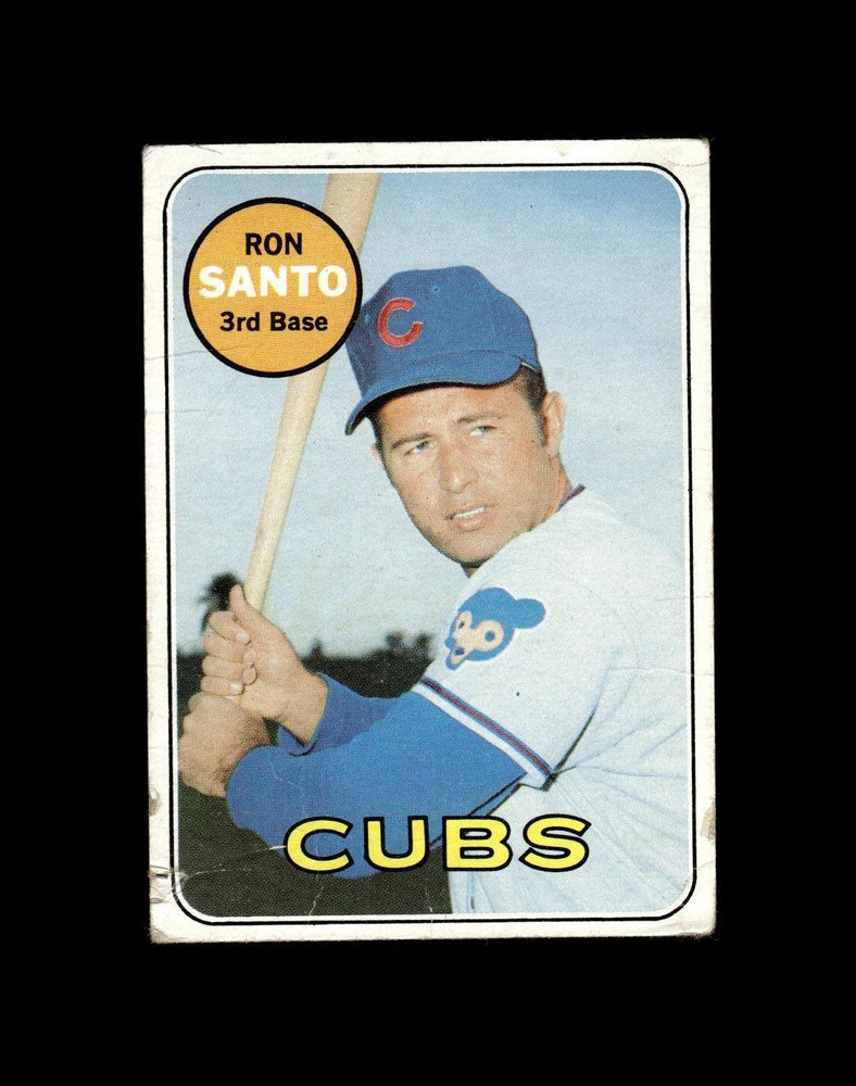 Chicago Cubs Ron Santo #6 Topps Baseball Excellent top
