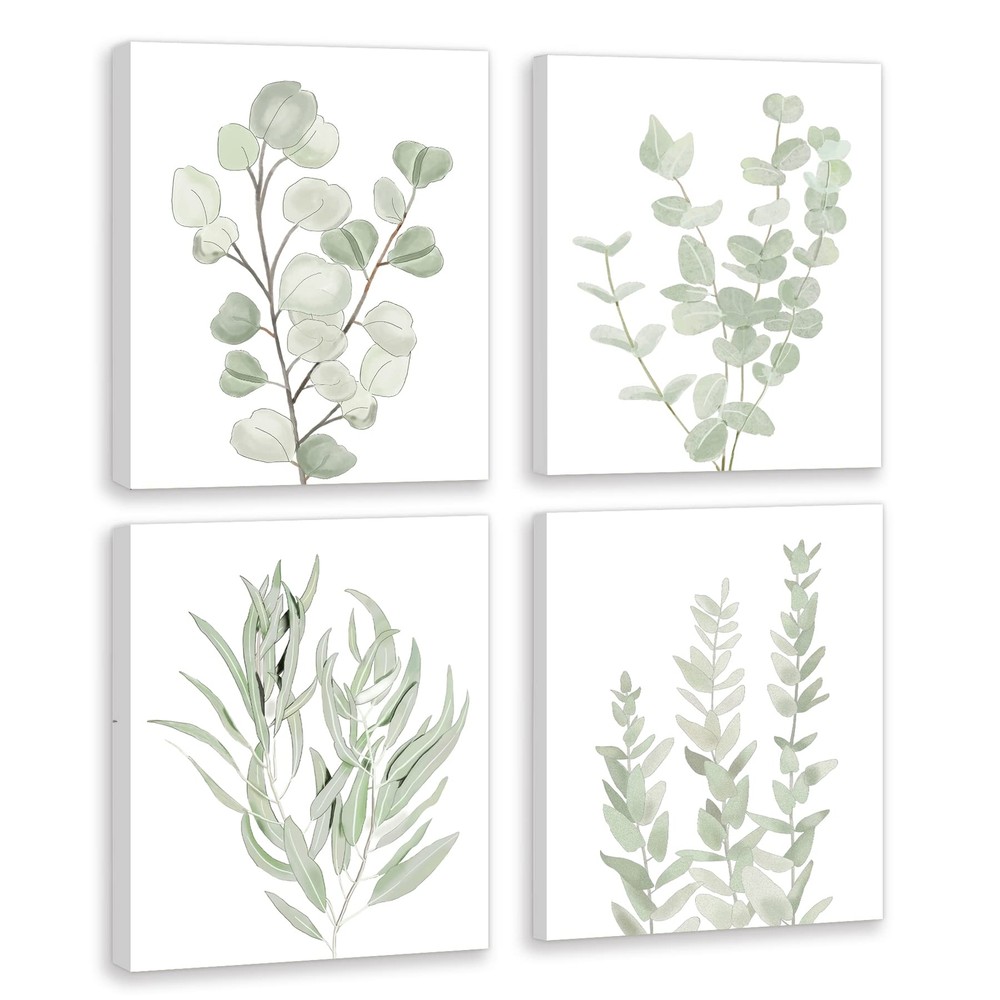 FRAMED Botanical Plant Canvas Wall Art,Boho Plant Wall Decor for Bedroom,Mini...