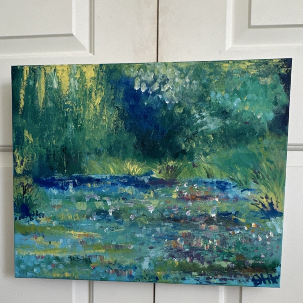 Original Impressionist Landscape Acrylic Painting on Canvas. Original artwork.