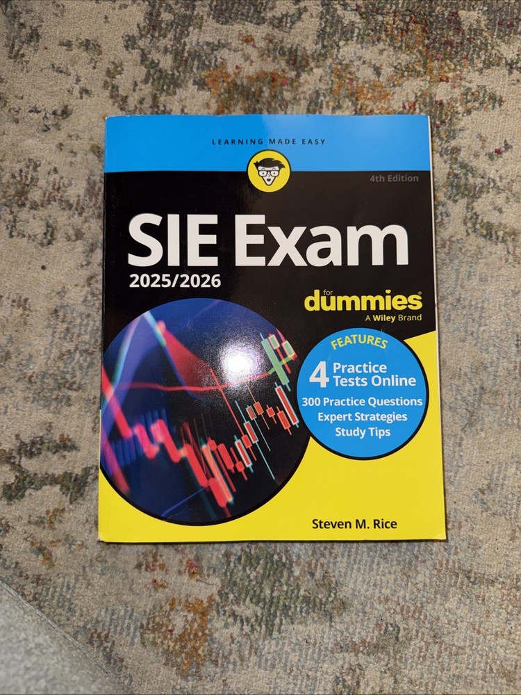 For Dummies SIE Exam 2025/2026 Study Guide 4th Ed Steven M. Rice w/ Tests