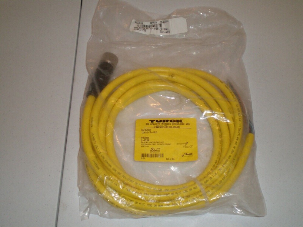 New! Turck CKMV 12-12-4/S817 Multi Fast Cable U-63186 Free Shipping!