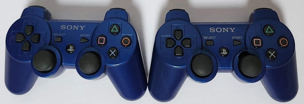Sony PlayStation 3 PS3 OEM DualShock 3 CECHZC2U Blue Controller Tested Bundle