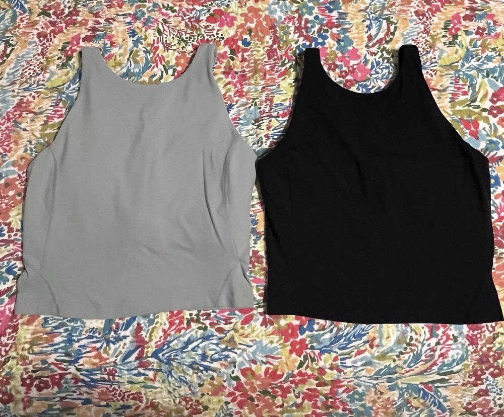 Lot Of 2 Lululemon Align High Neck Built-In Bra Tank Tops Size 2 EUC
