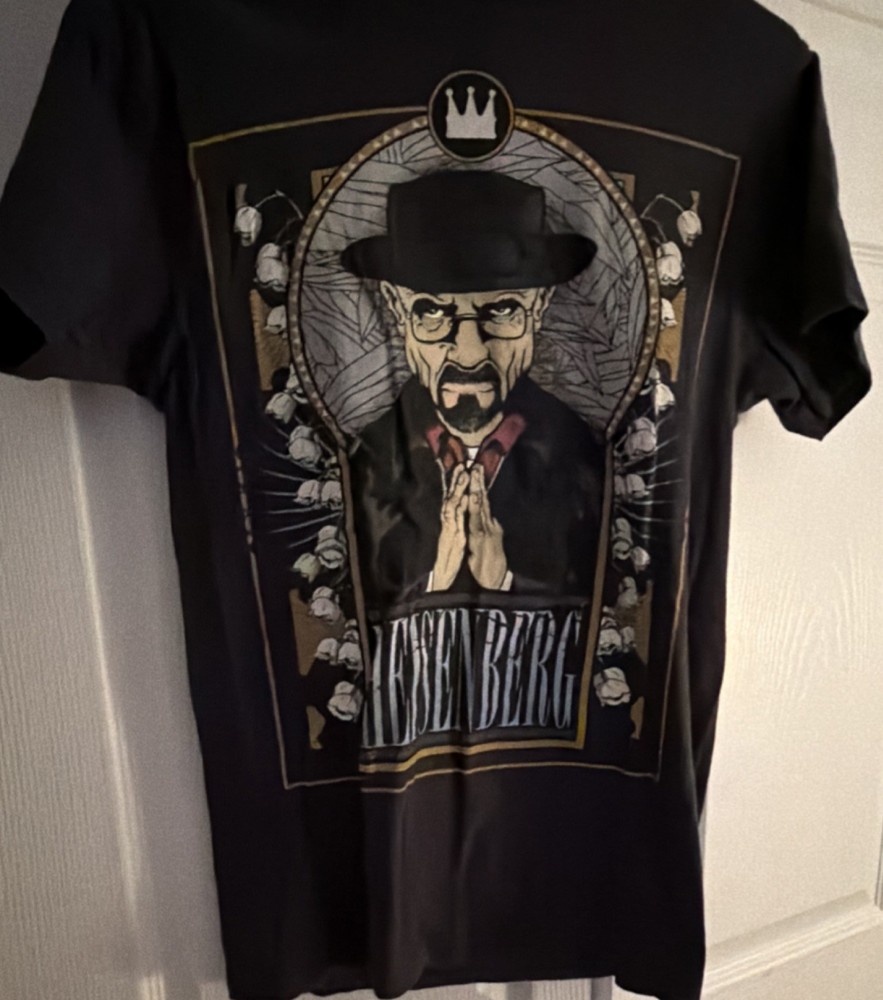 Breaking Bad Heisenberg Men's Black Graphic T-Shirt Cotton Crew Neck