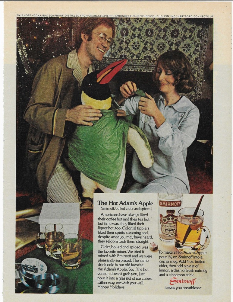 The Hot Adam's Apple  Smirnoff Vodka  Original Print Ad