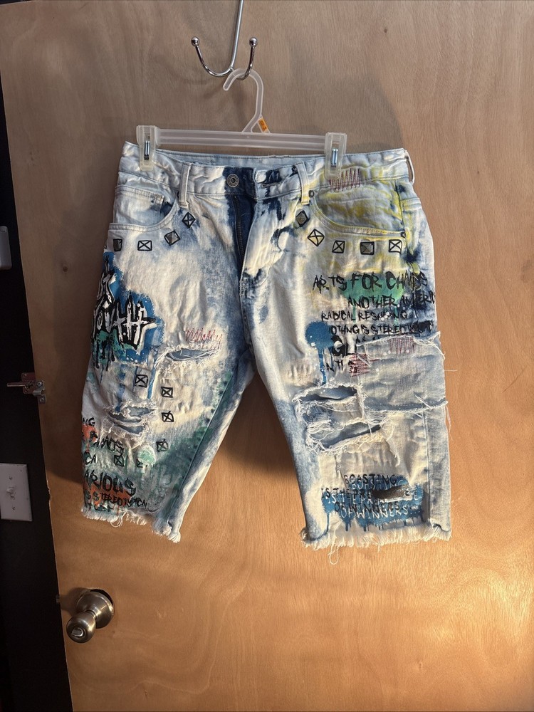 Smoke rise men's denim shorts size 32