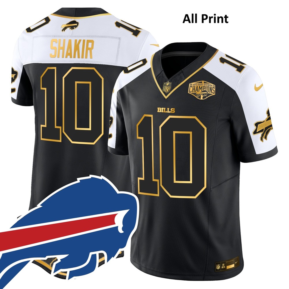BuffaloxBills AFCxEastxChampions #10 KhalilxShakir Footbal Jersey-All Print