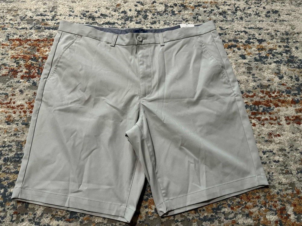 George Light Gray Men's Flat Front Shorts Size 40