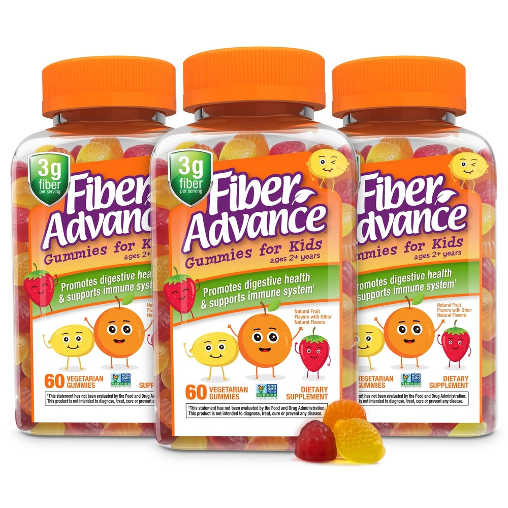 Fiber Advance Gummies | 100% Plant Based Fiber Supplement for Digestive Healt...